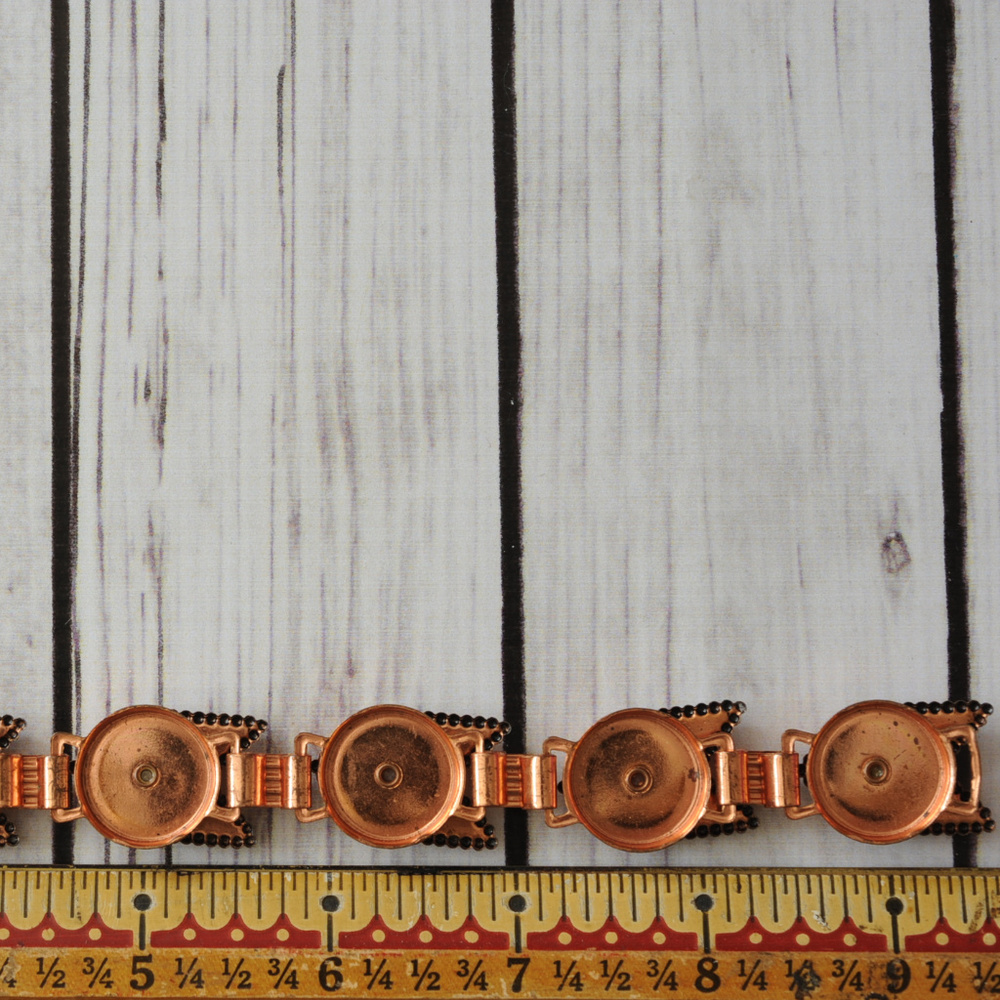 SOLD vintage copper arrow confetti cab bracelet - Picture 8 of 8